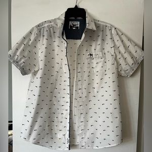Flag and Anthem Black Dog Men’s Cotton Short Sleeved Shirt